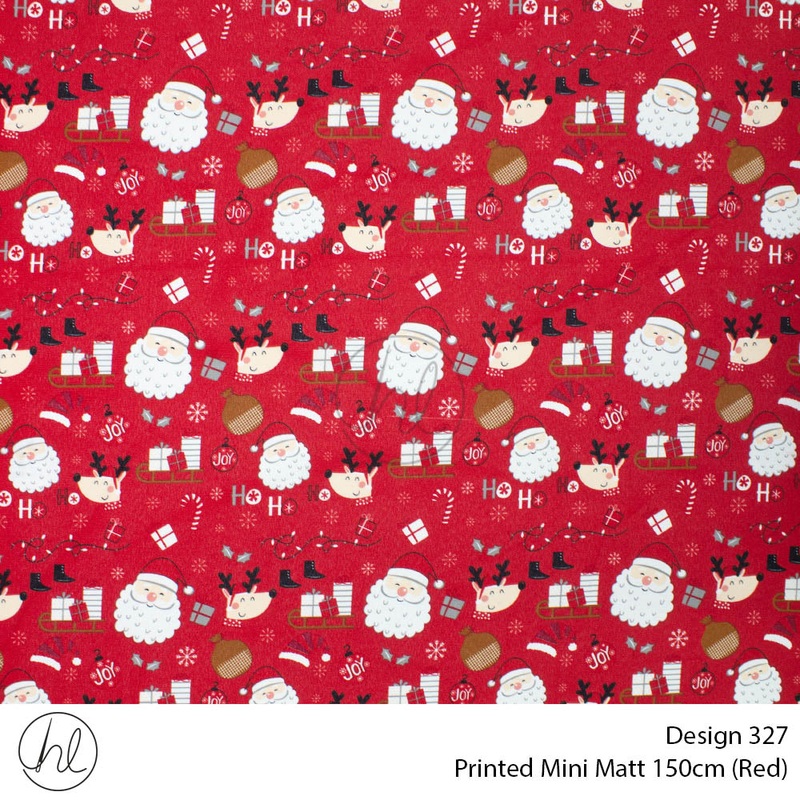 Printed Mini Matt Design 327 150cm Per m Red fabric