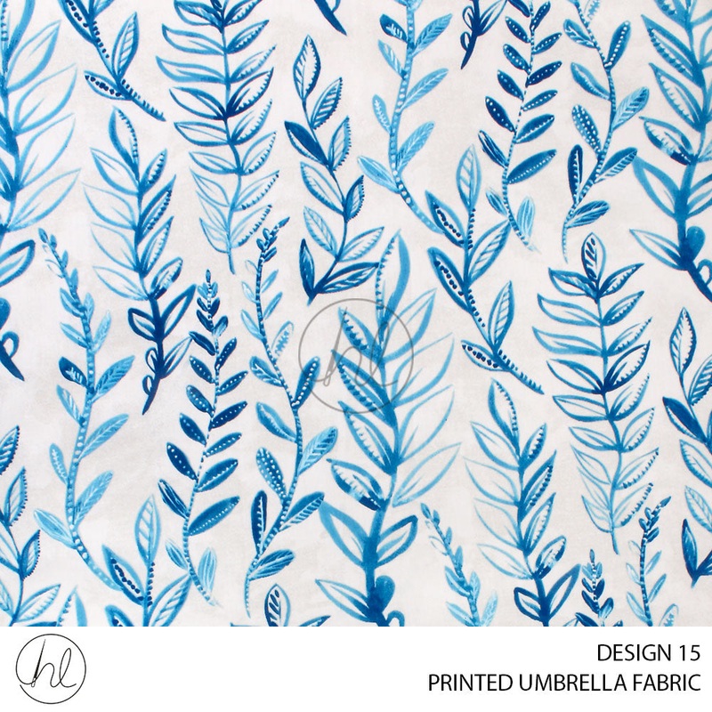 PRINTED UMBRELLA FABRIC OCEAN FRESH DESIGN 15 WHITE 235CM PER M