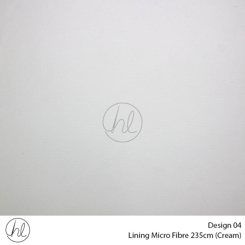 Microfibre Lining Design 04 Cream 235cm Wide Per m