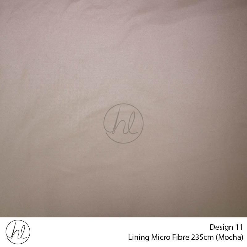 Microfibre Lining Design 11 Mocha 235cm Wide Per m