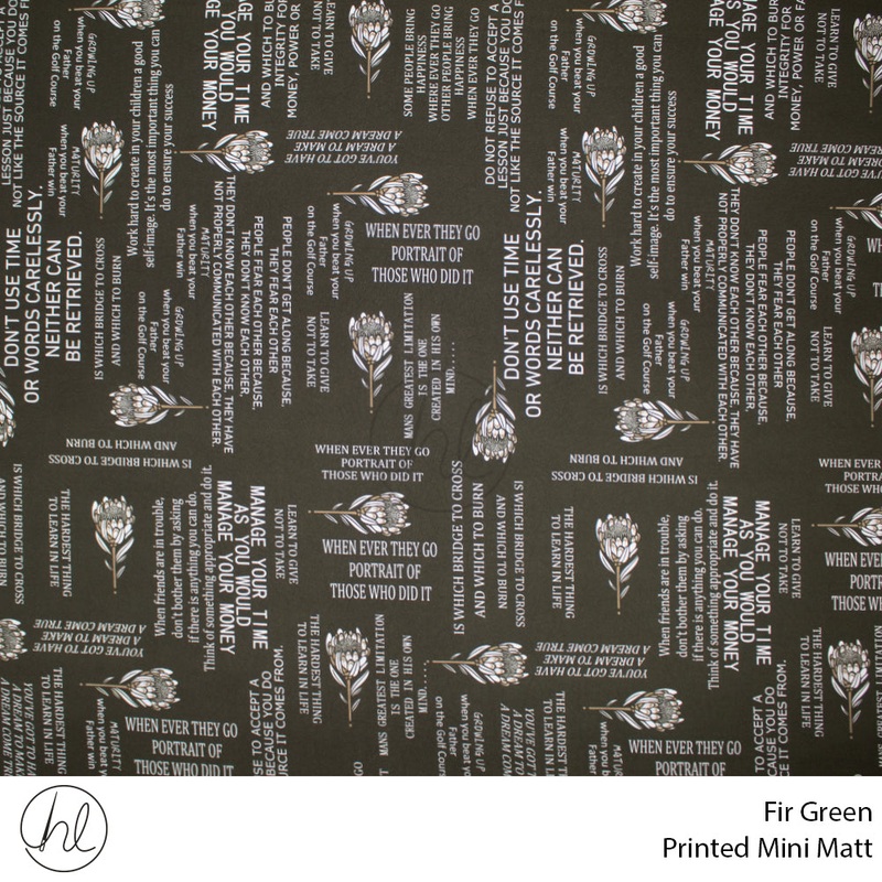 Mini Mat Prt English & Protea