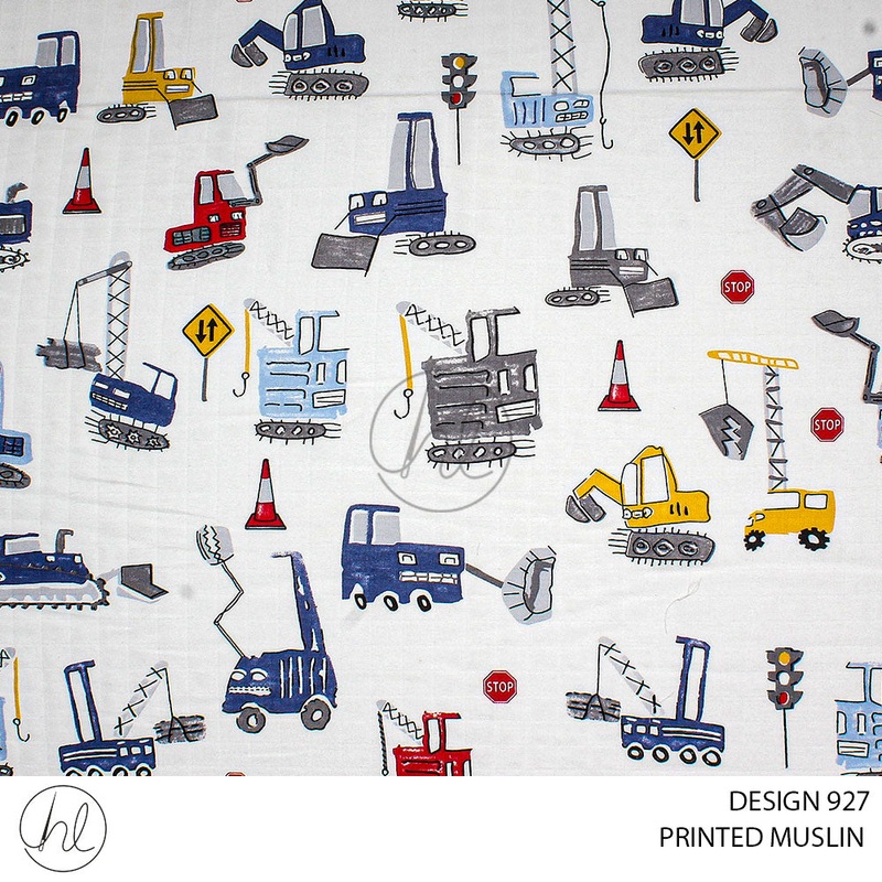 MUSLIN PRT CRANE WHITE/RED ROLL ROLL 001