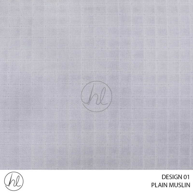 PLAIN MUSLIN DESIGN 01  160CM PER M GREY