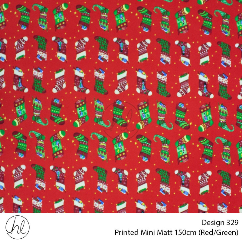 Printed Mini Matt Design 329 150cm Per m Red