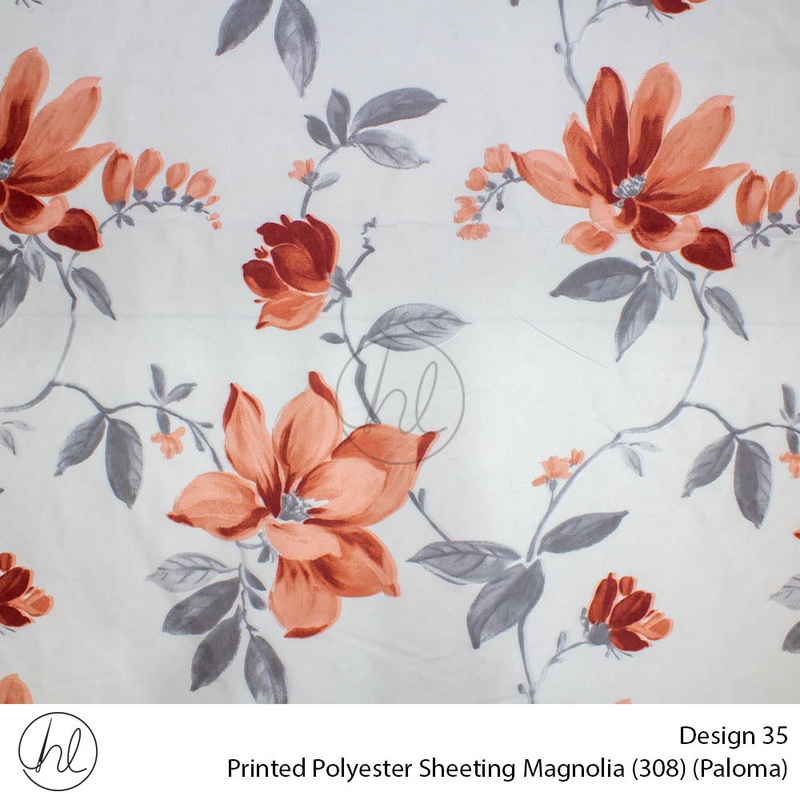 Printed Polyester Sheeting 240cm Magnolia Paloma Per m