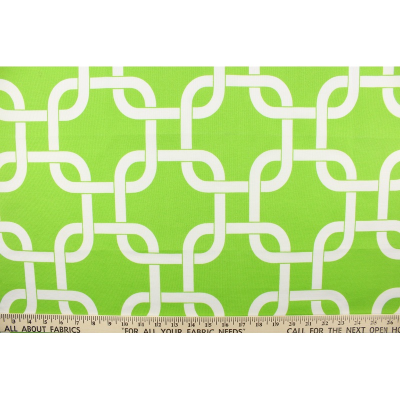 Chain Link Outdoor Fabric in Green