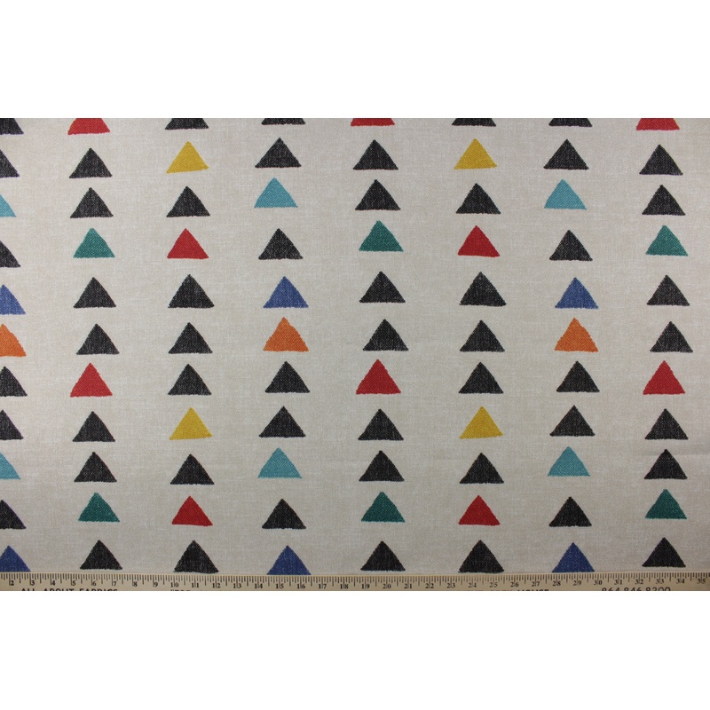 P/Kaufmann Triangles Outdoor Fabric in Festive