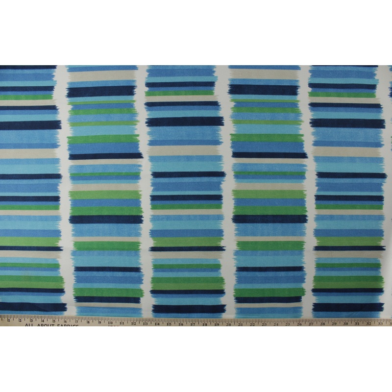 PK Lifestyles Solar Stripe Outdoor Fabric in Azure