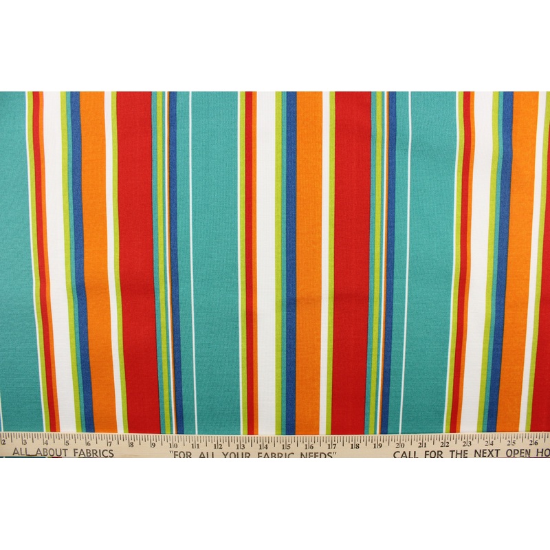 Richloom Solarium Outdoor  Covert Stripe in Fiesta