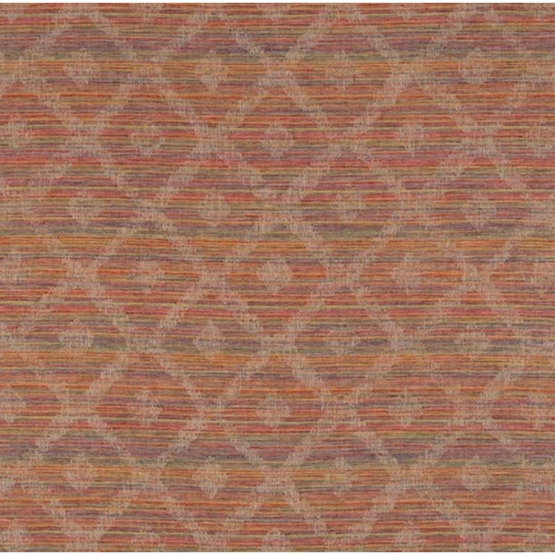 Robert Allen Toltec Diamond Tapestry Fabric in Tomato