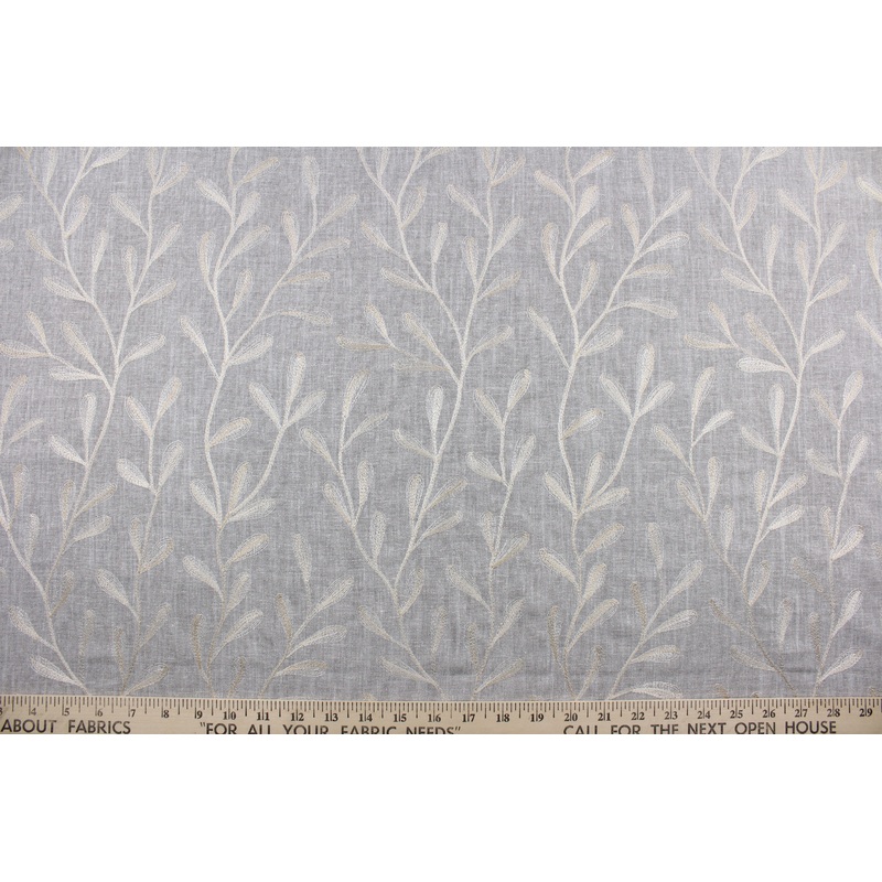 Embroidered Tangle in Grey Pewter