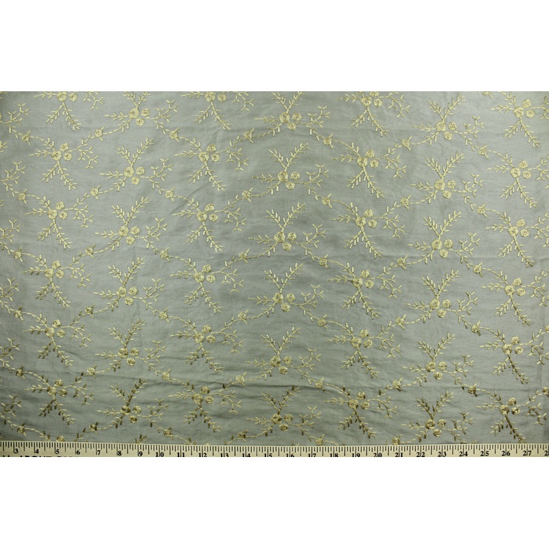 Embroidered Twilight Snowfall in Gray