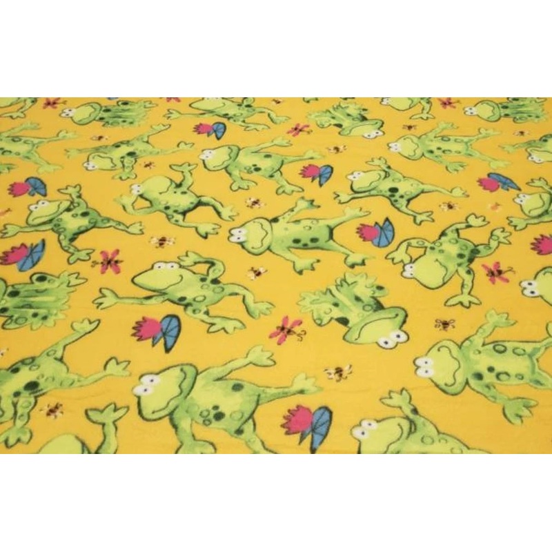 Kermit Doubled Sided Fleece Fabric in Yellow