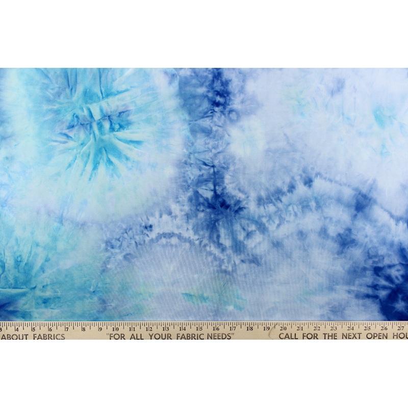 Lycra Tie Dye  in Morning Glory Blue