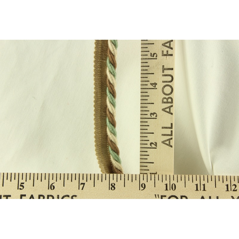 Richloom Twisted Lip Cord Trim - 3/8" in Mint Chocolate Tan