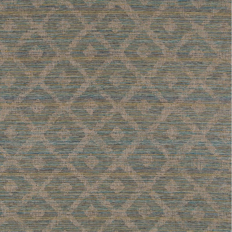 Robert Allen Toltec Diamond Tapestry Fabric in Aqua