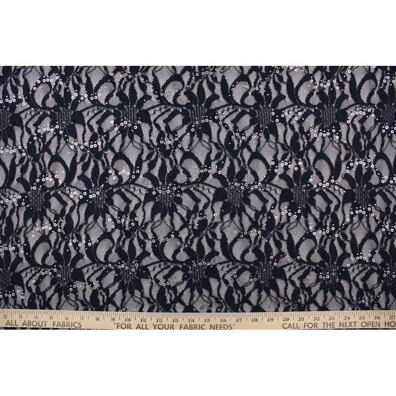 Stretch Lace in Midnight