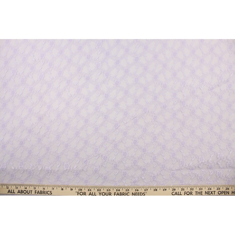Woven Floral Lace Fabric in Lavender Love