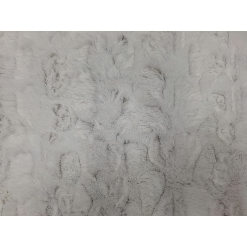 Arctic Fox Faux Fur Fabric in White