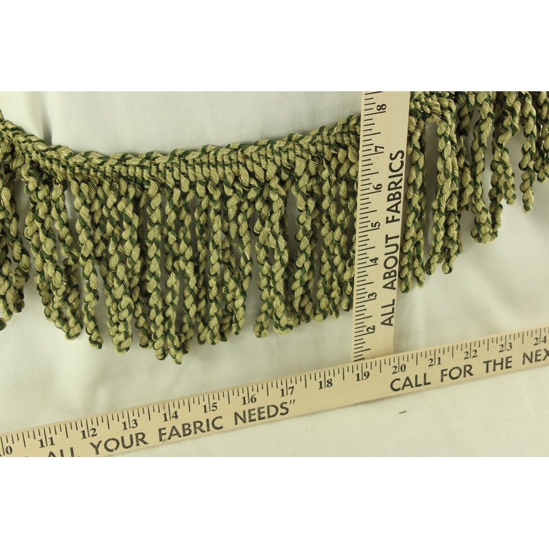 Brush Fringe Trim - 6" Celery Harvest Green