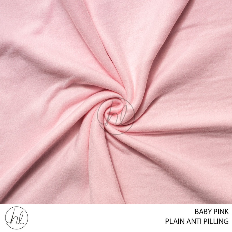 ANTI PILLING PLAIN 150CM BABY PINK ROLL 001 PIECE