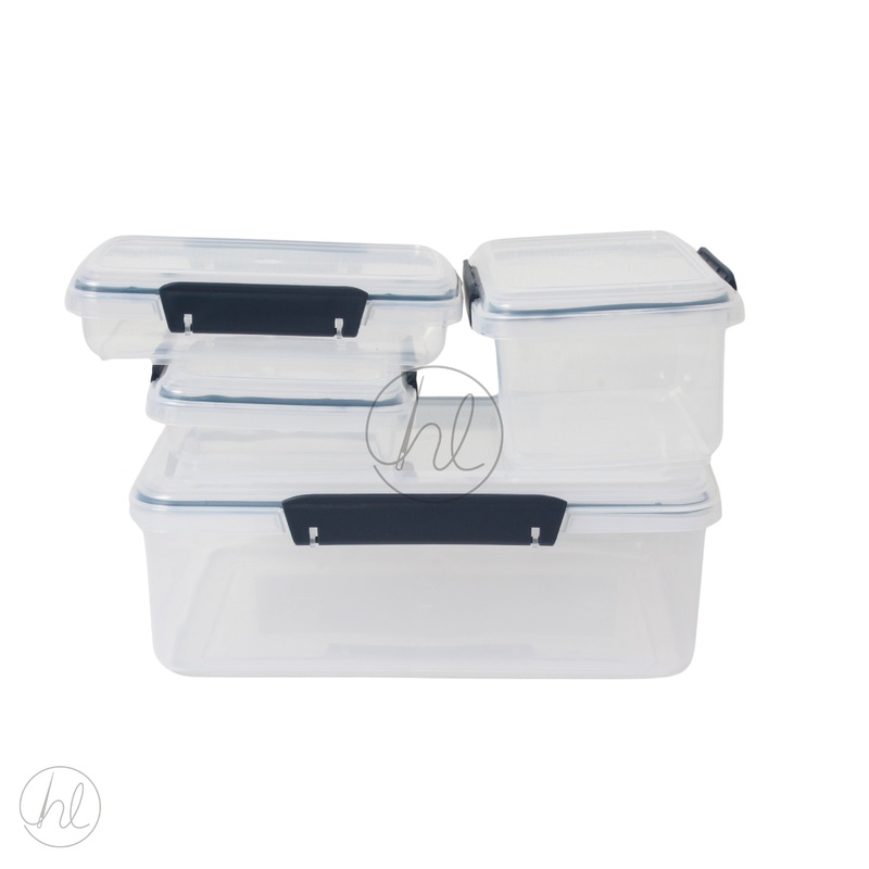 CONTAINER CLIP LOCK 4PCE NAVY FREE