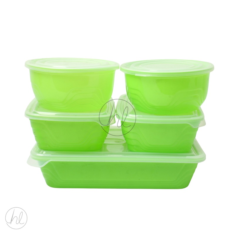 CONTAINER SET 5PCE  LIME FREE 1