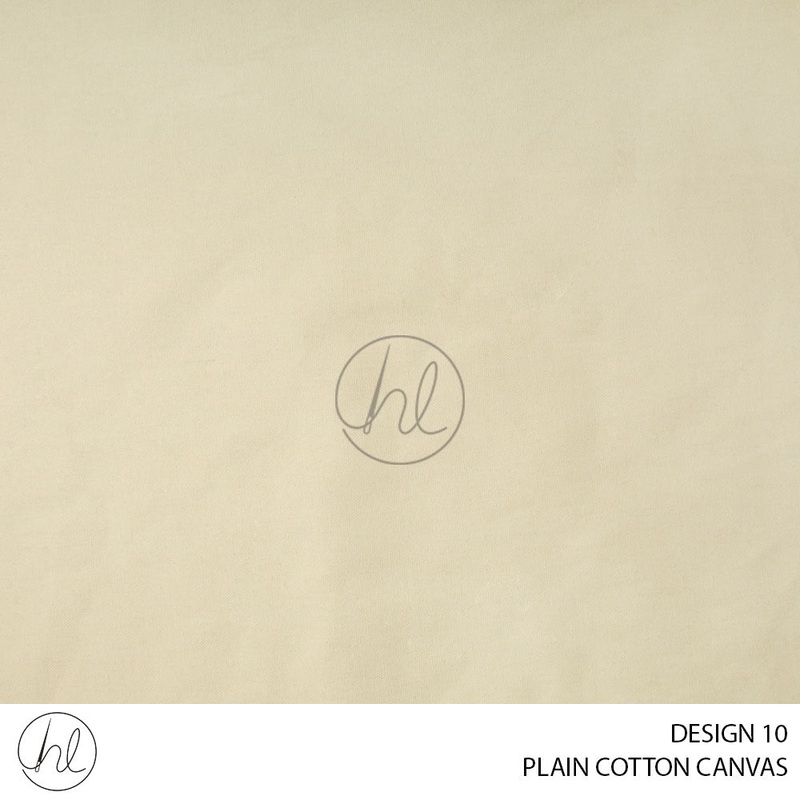 PLAIN COTTON CANVAS DESIGN 10 IVORY 150CM PER M