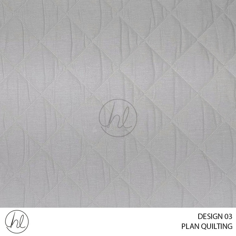 PLAIN QUILTING DESIGN 03 WHITE 235CM WIDE PER M