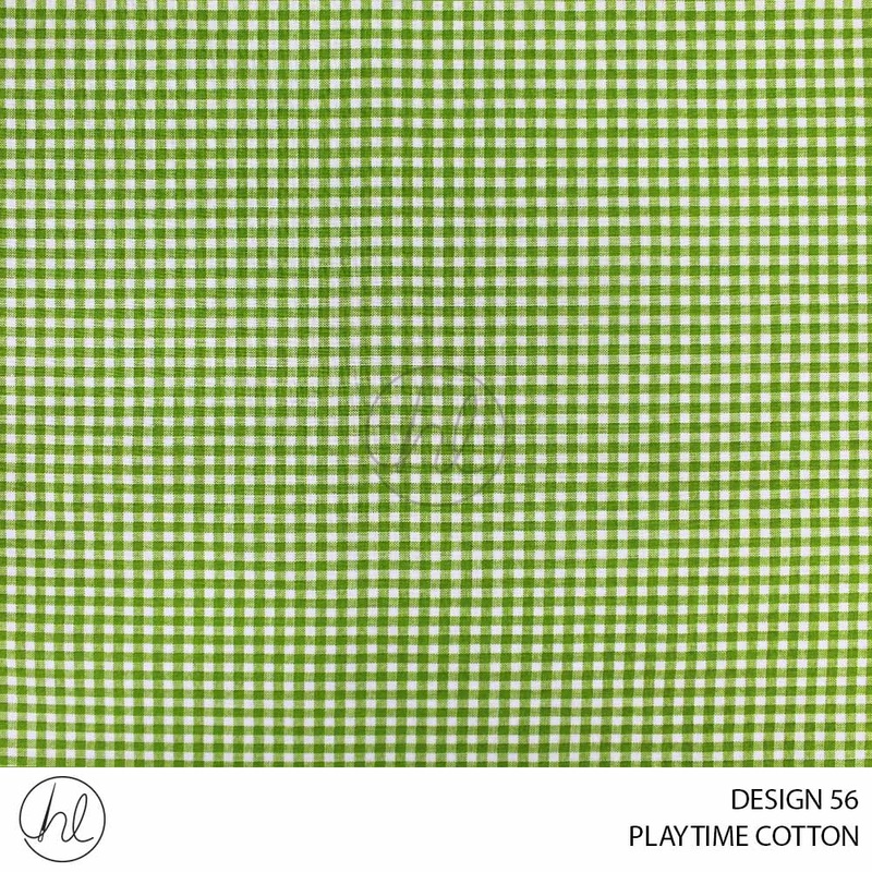 PLAYTIME COTTON SMALL CHECK DESIGN 56 150CM PER M LIME