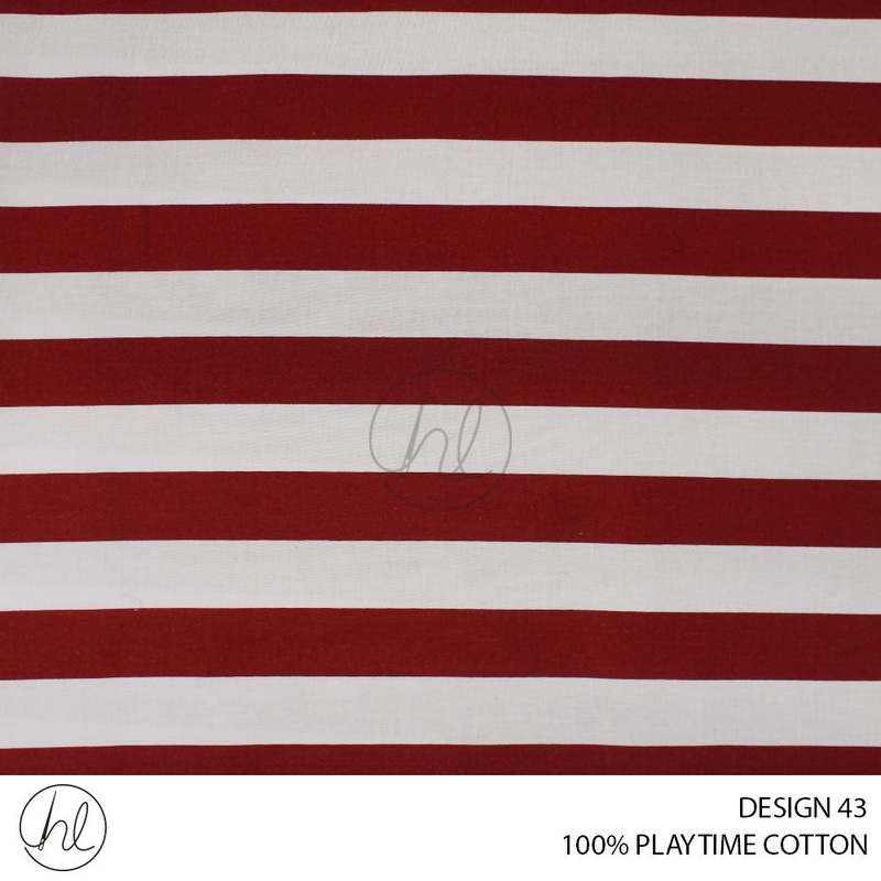 PLAYTME COTTON DESIGN 43 150CM PER M RED