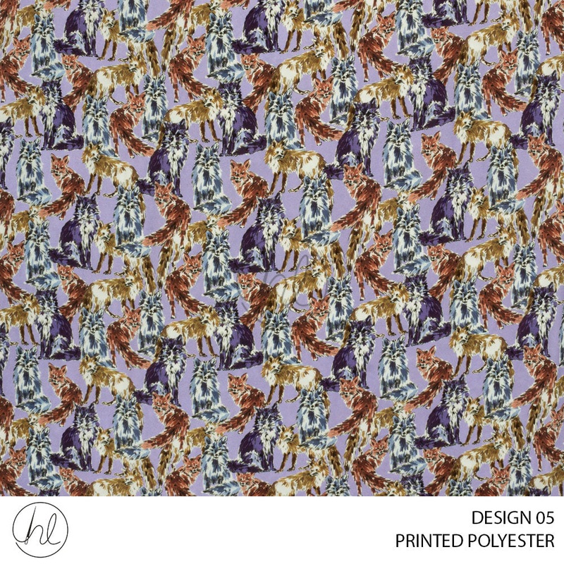 Printed Polyester Sirope 51 Lilac Design 05 150cm Per My