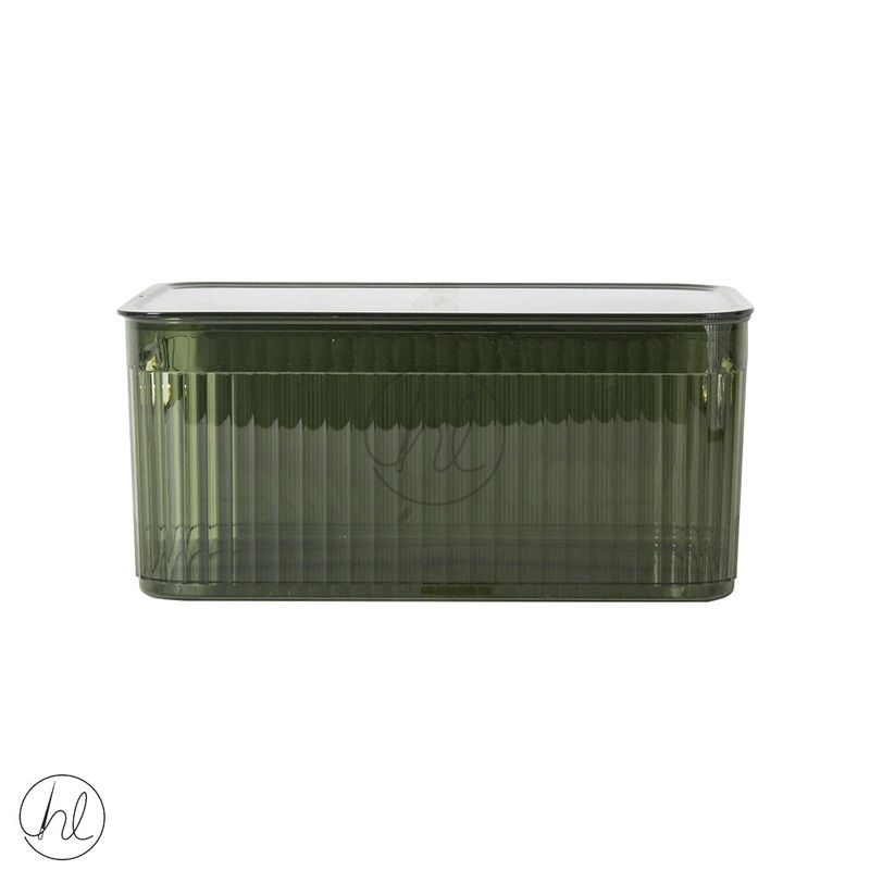 STORAGE BOX WITH HANDLE AND LID 550 GREEN ABY-4812
