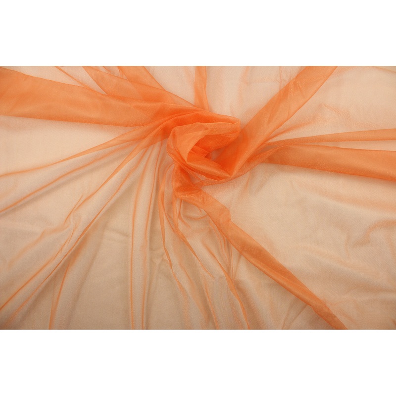 15 Denier Tricot Fabric in Pumpkin Orange