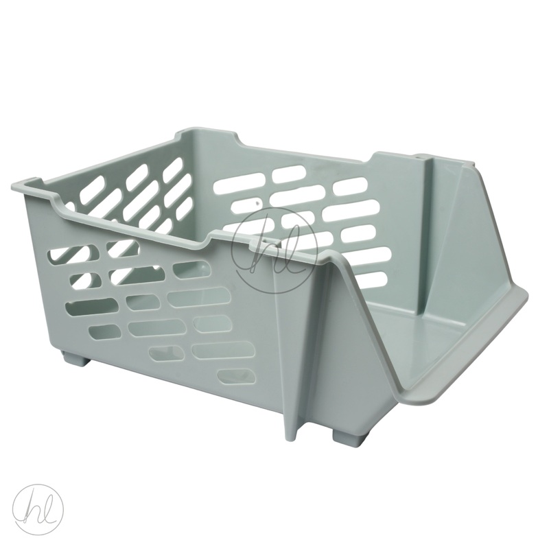 BASKET STORAGE 44X36X20CM GREEN FREE