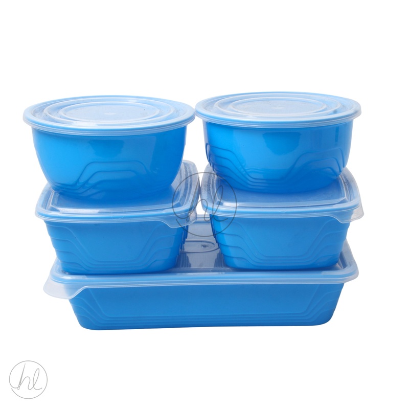 CONTAINER SET 5PCE  BLUE FREE 1