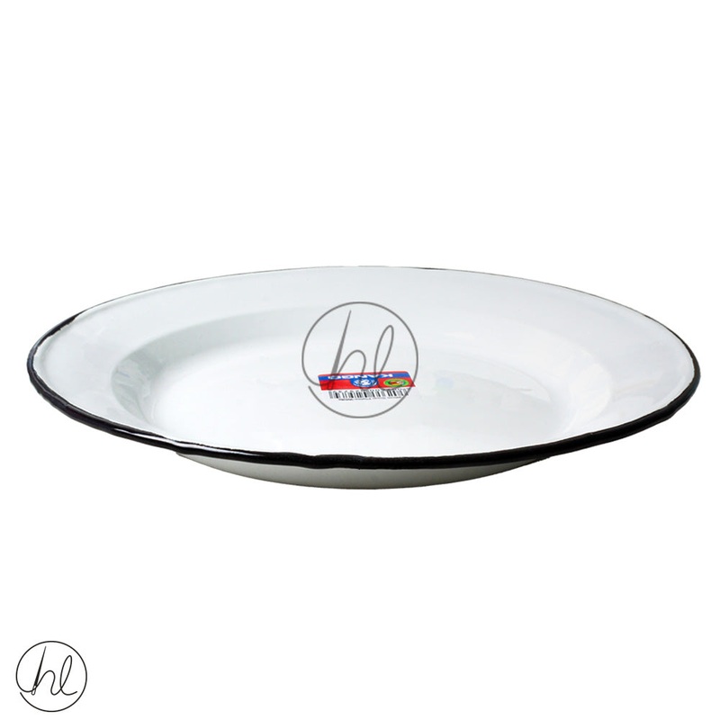 ENAMEL SOUP PLATE WE11826PWHITE 26CM