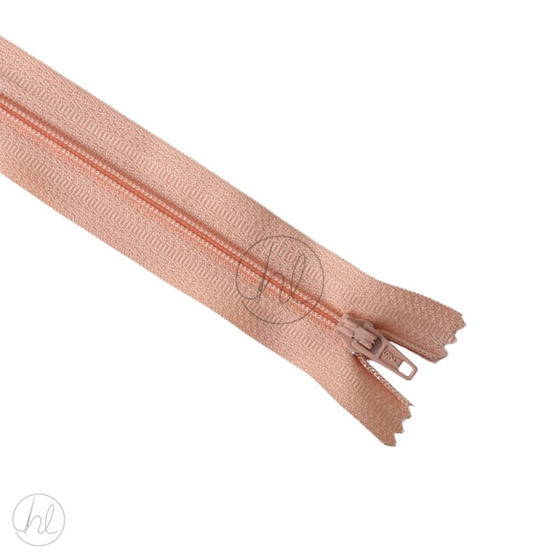 NYLON DRESS ZIPS PEACH 45CM