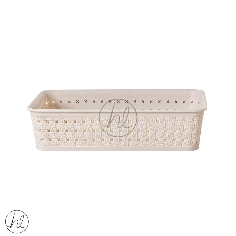 STORAGE BASKET STACKABLE550PINK ABY-4882 MED