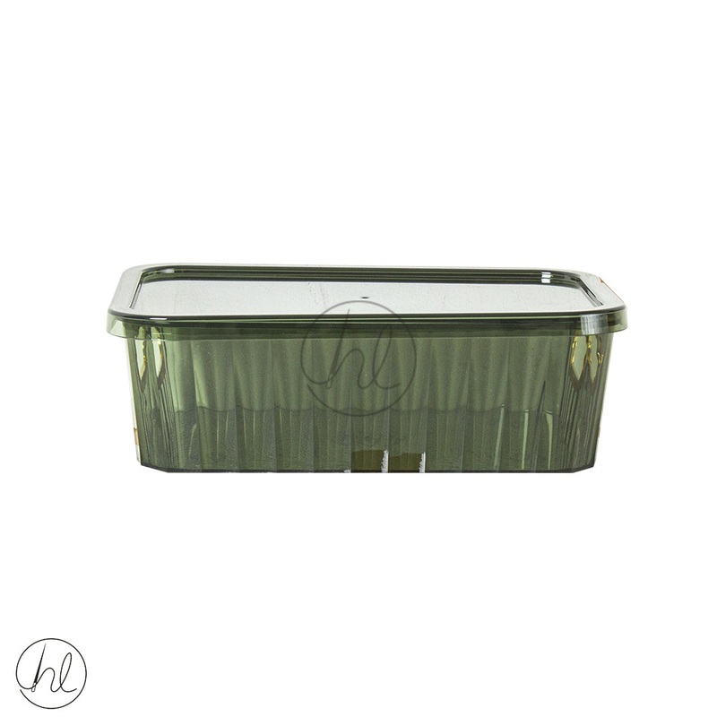 STORAGE BOX WITH HANDLE AND LID 550 GREEN ABY-4814