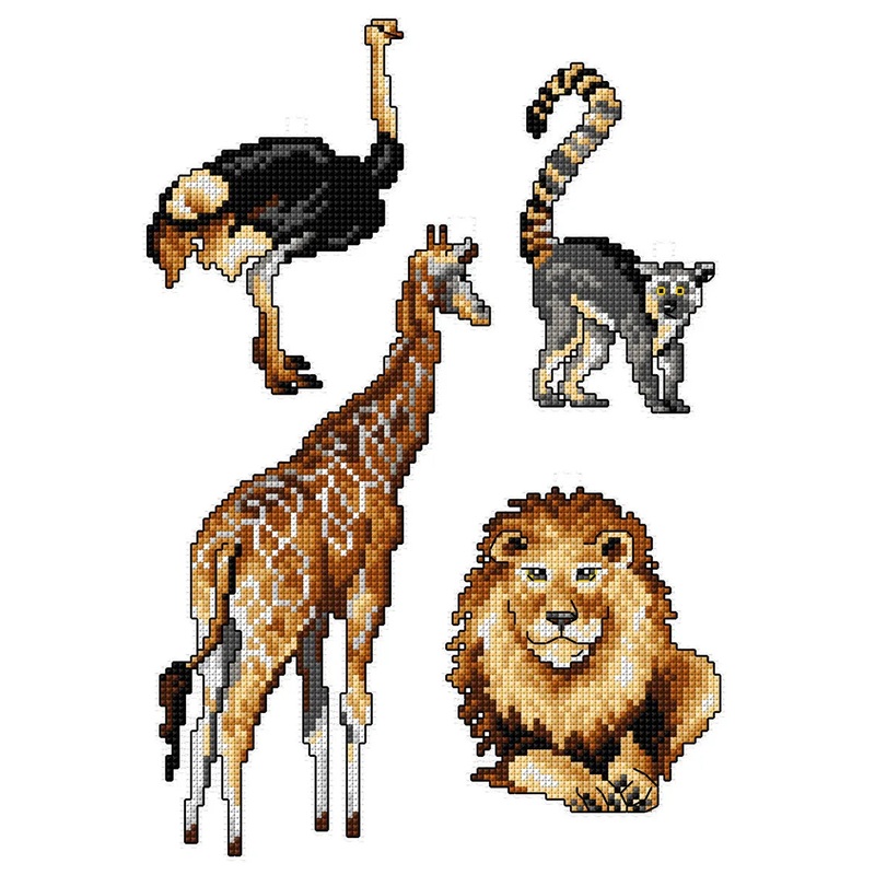 "Exotic Animals" 174CS Counted Cross-Stitch Kit