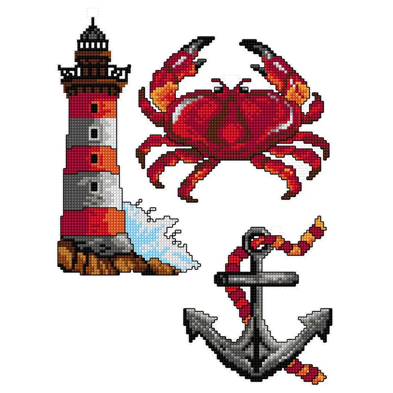 "Marine Life" 176CS Counted Cross-Stitch Kit