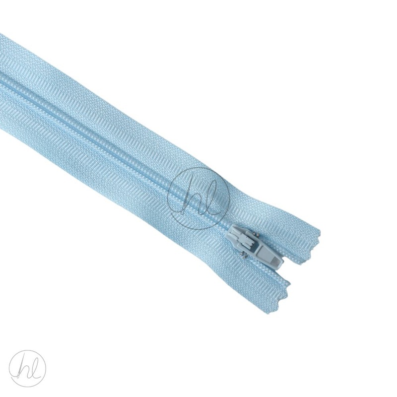 NYLON DRESS ZIPS BABY BLUE 45CM