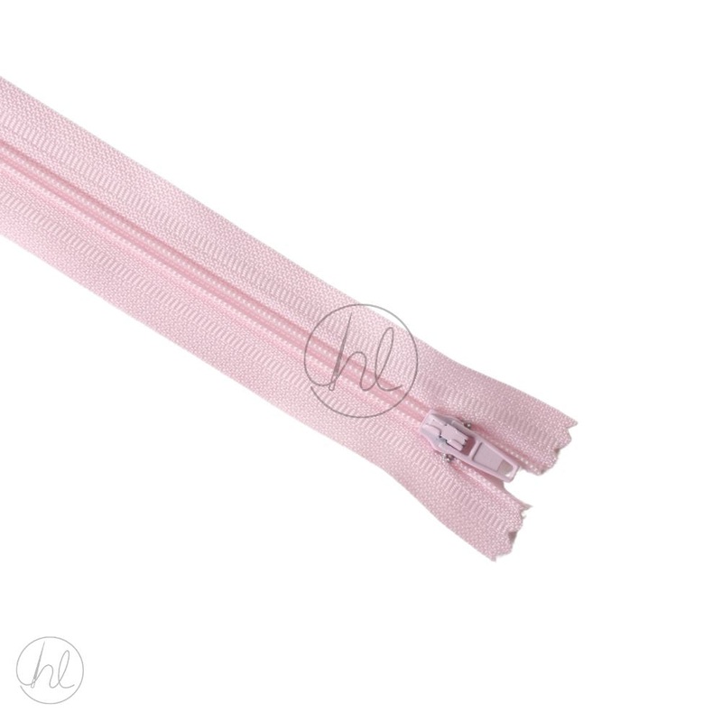 NYLON DRESS ZIPS BABY PINK 35CM