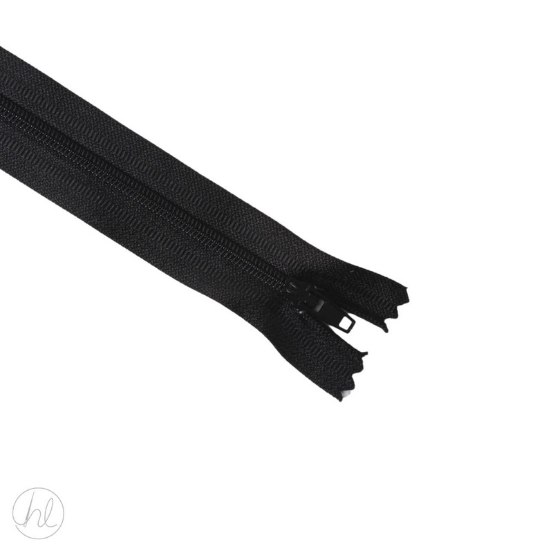 NYLON DRESS ZIPS BLACK 45CM