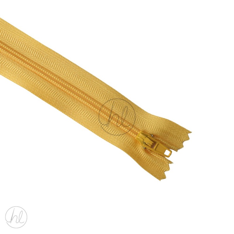 NYLON DRESS ZIPS BRI YELL 25CM