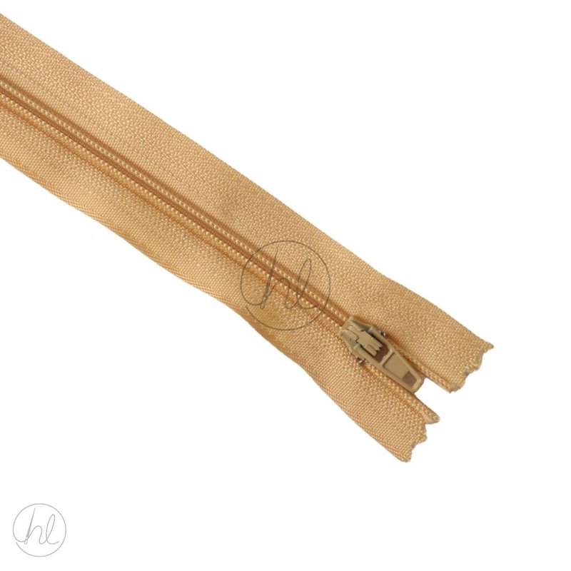 NYLON DRESS ZIPS CAMEL 25CM