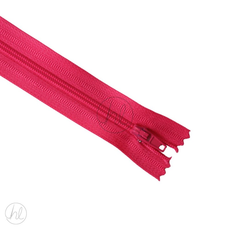 NYLON DRESS ZIPS CERISE 20CM