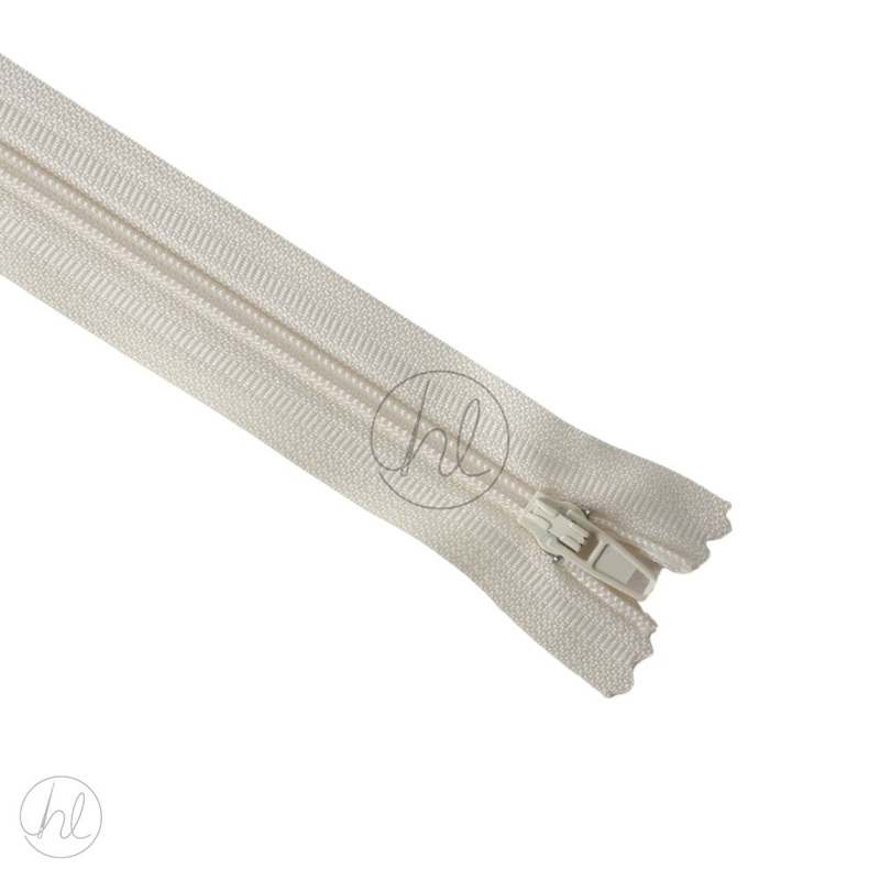 NYLON DRESS ZIPS D/CREAM 15CM