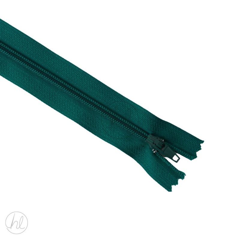 NYLON DRESS ZIPS D/GREEN 40CM